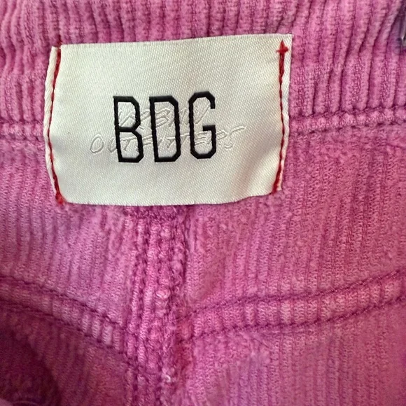 BDG from Urban Outfitters- Vibrant Pink Corduroy Trousers. Wide Leg - Picture 6 of 9